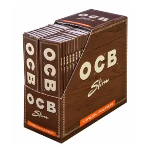 OCB Unbleached Slim Virgin Paper - VE: 50 x 32 Blatt
