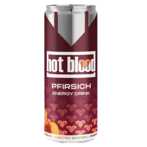 Hot Blood Energy Pfirsich VE: 24 Dosen a 0,25l