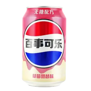 Pepsi - Strawberry Milkshake Zero China VE: 12 x 330ml
