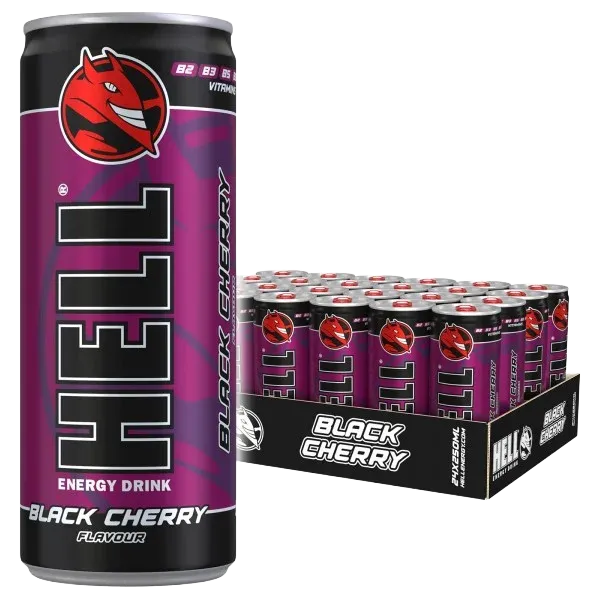 Hell Energy Drink – Black Cherry VE: 24 x 250ml