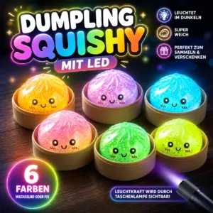Dumpling Squishy mit LED VE: 12 Stück