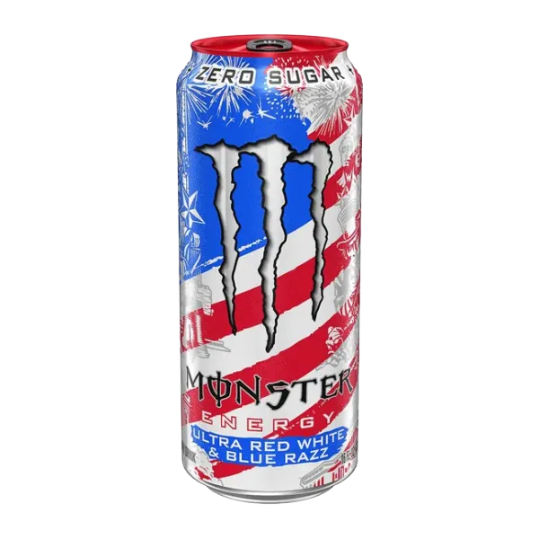 Monster Ultra Red White & Blue Razz VE: 24 x 473ml