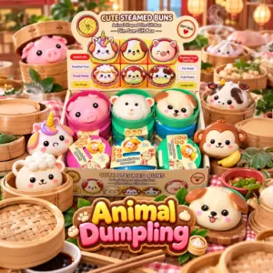 Squishy Animal Dumpling VE: 12 Stück